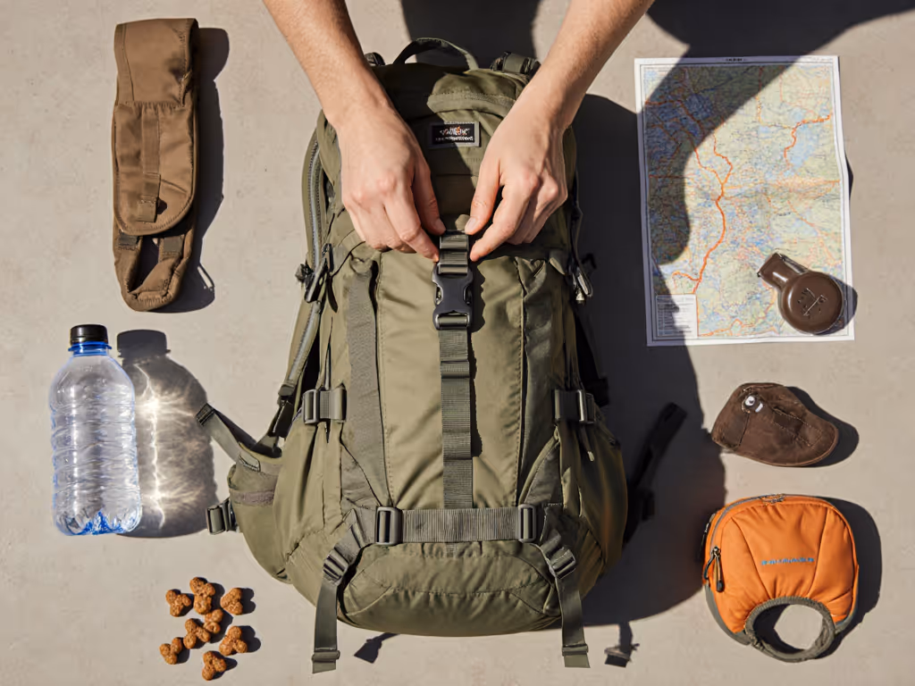 dog_adjusting_hiking_backpack_fit