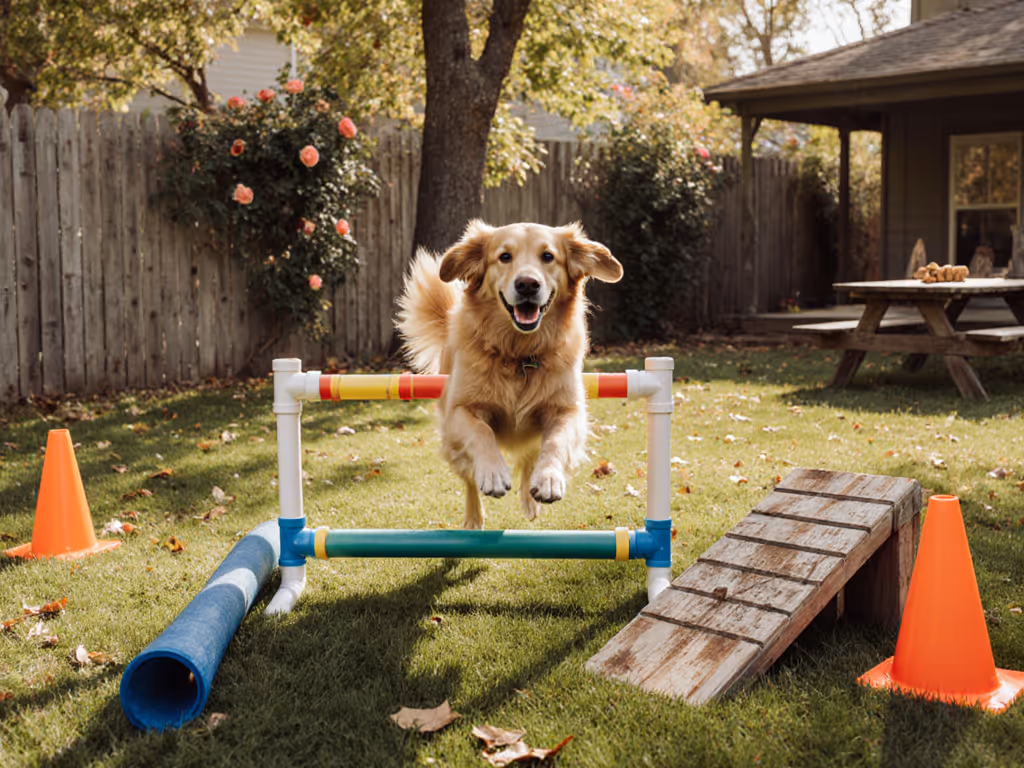 Joint-Friendly DIY Dog Agility Course for Backyards