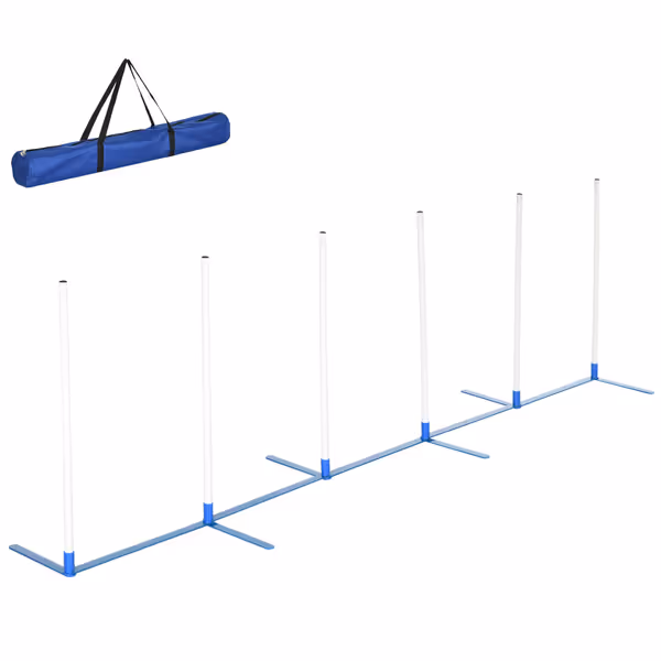 PawHut Adjustable Dog Agility Training Obstacle Course Set