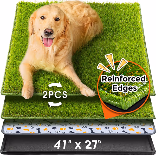 Hompet Large Dog Grass Pad with Tray