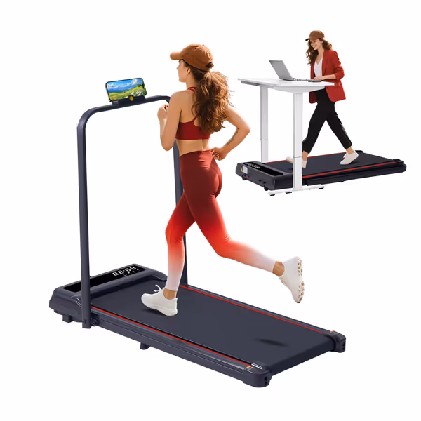 Compact Walking Pad Treadmill with Handle Bar